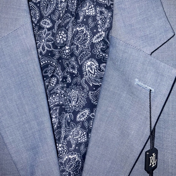 Lauren Ralph Lauren UltraFlex Men’s Blazer – 36R, Light Blue Cotton, NWT - Picture 3 of 9